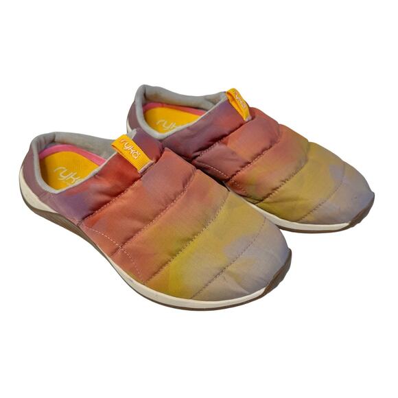 RYKA Women's Echo Puff Mule In Rainbow Pink Multicolored Ombré Slip On Shoes 9W - Picture 3 of 12